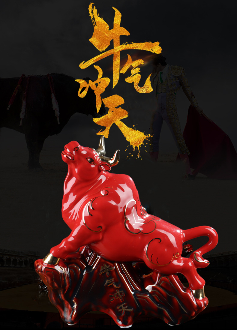 Bullish jingdezhen ceramics furnishing articles rich ancient frame home decoration wine sitting room arts and crafts