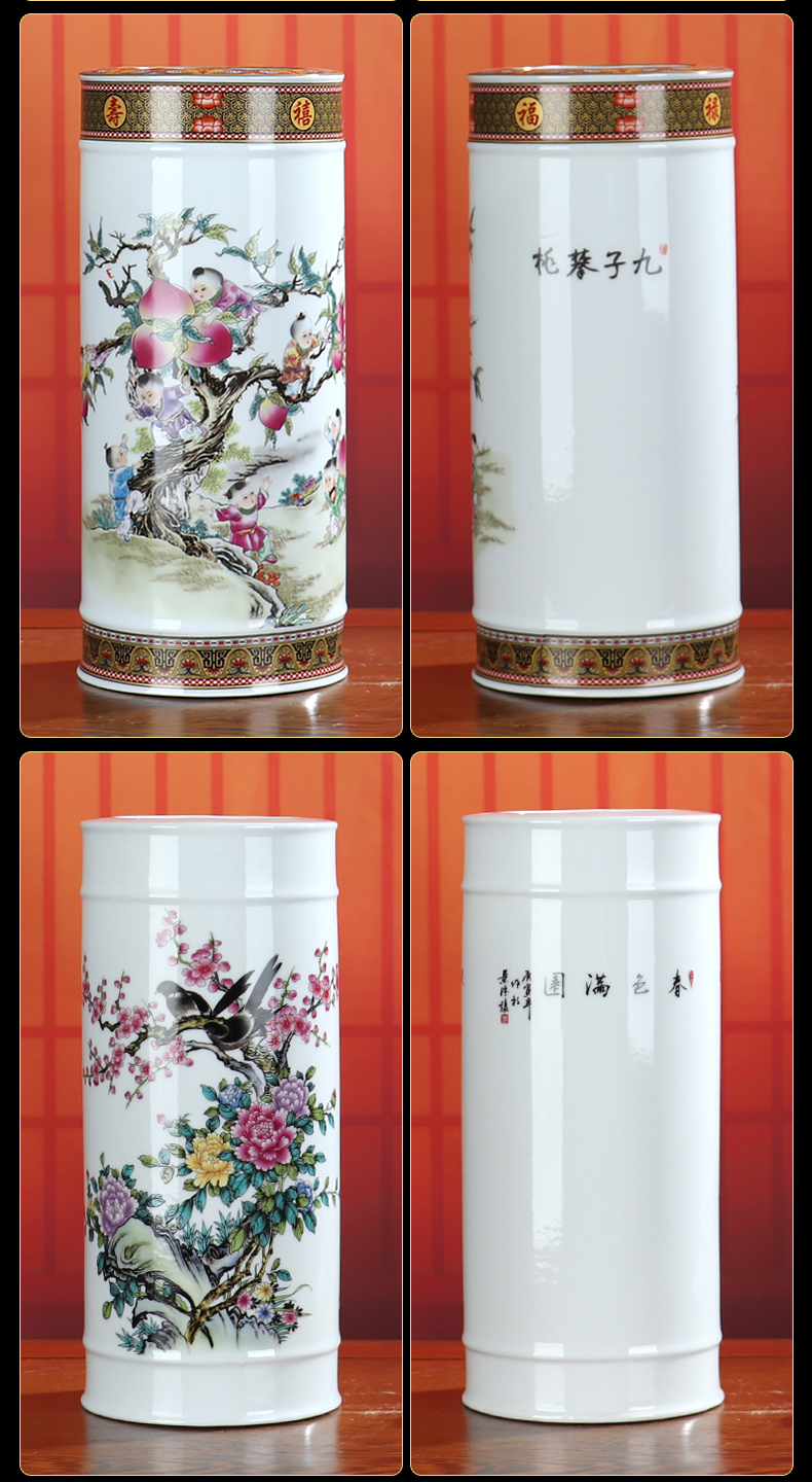 New product success lucky bamboo vase hydroponic jingdezhen ceramics sitting room place flower arranging Chinese style decoration