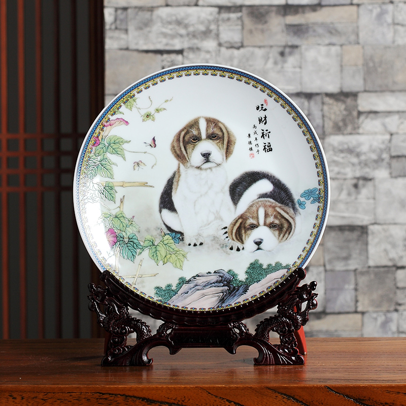 Chinese zodiac year of the ox sat dish ceramics home furnishing articles rich ancient frame wine sitting room adornment office plates