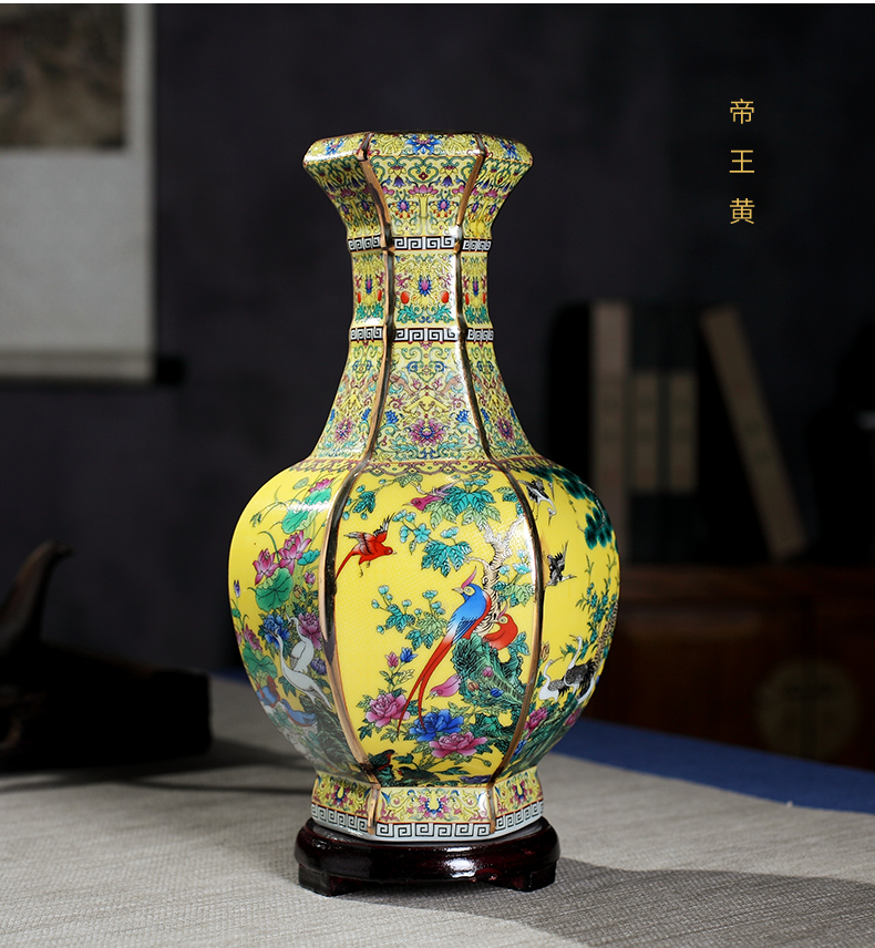 Archaize qianlong large vase furnishing articles of jingdezhen ceramics flower arrangement sitting room adornment creative new Chinese style decoration