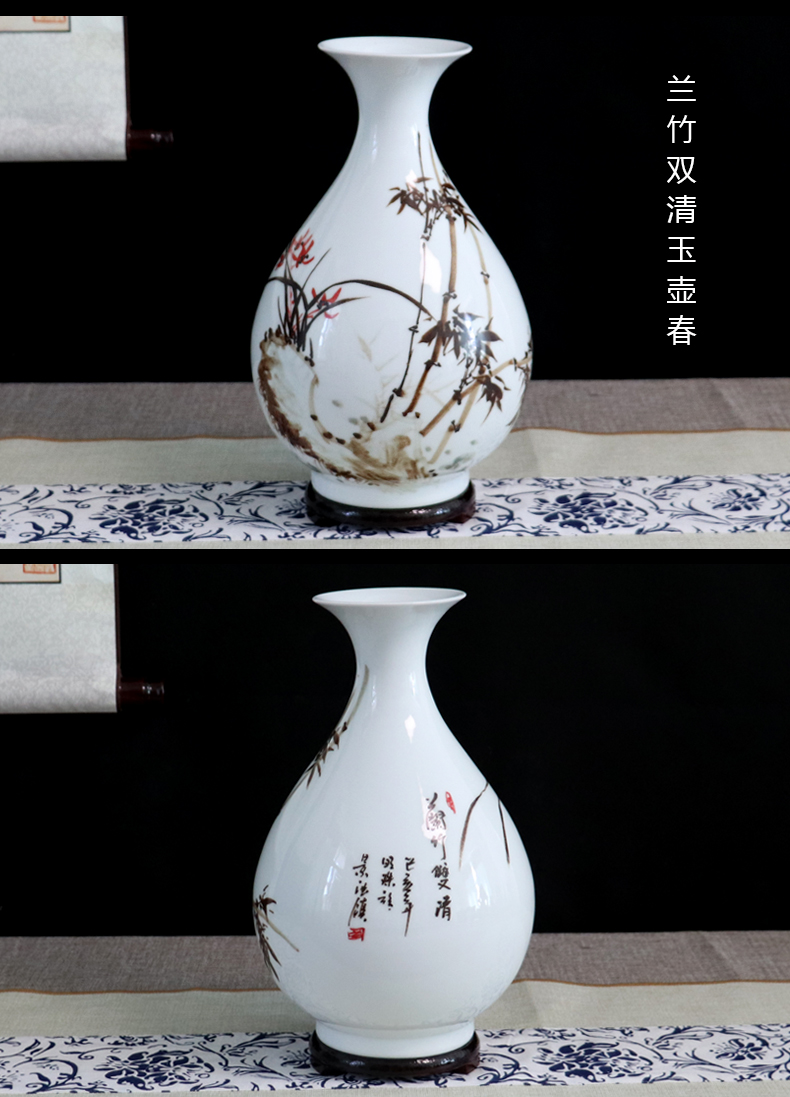 Chinese jingdezhen hand - made ceramics vase furnishing articles dried flower arranging flowers home sitting room adornment checking crafts