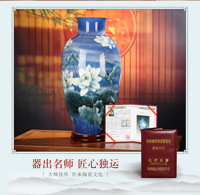 Master hand of jingdezhen ceramics vase furnishing articles flower arrangement sitting room adornment style high landing crafts