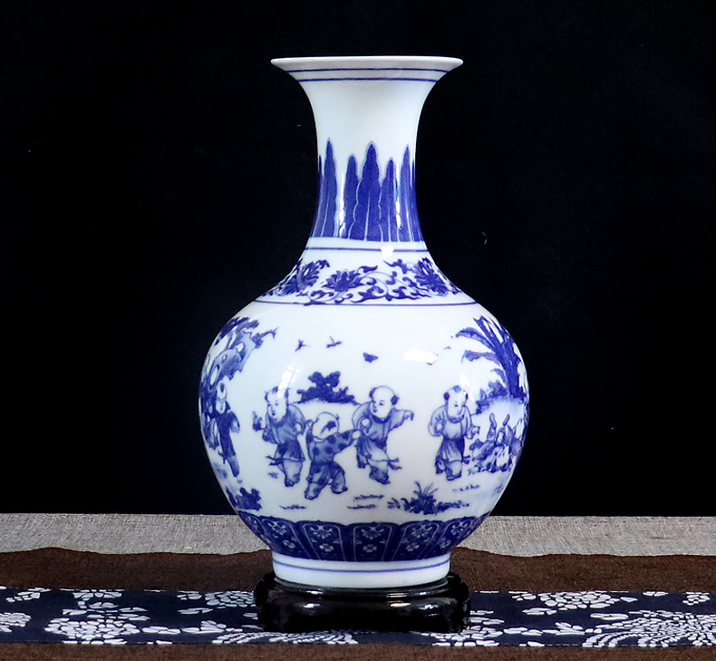 "Dragon" blue and white porcelain of jingdezhen ceramics, vases, flower arranging furnishing articles archaize home little sitting room adornment porcelain