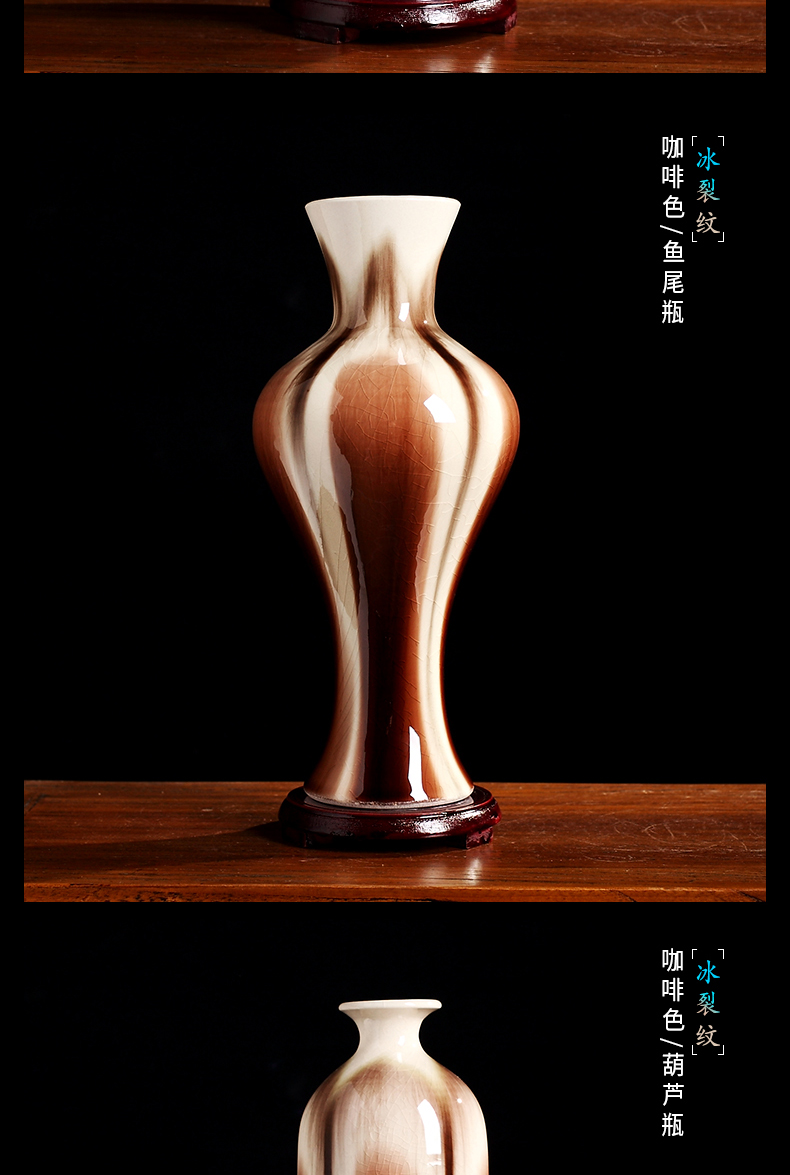 Manual gourd vase furnishing articles sitting room adornment creative jingdezhen ceramics flower arranging dried flowers contracted crafts