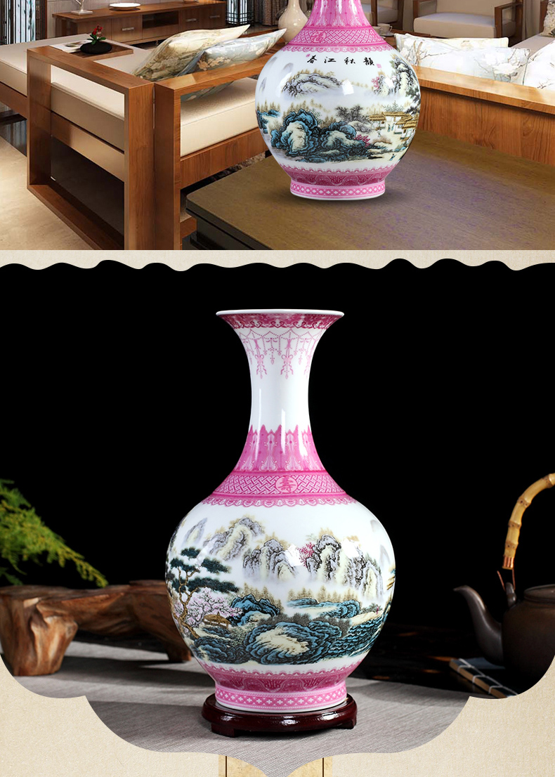 Pastel of the reward bottle vases, flower arranging, the sitting room porch home decoration office furnishing articles of jingdezhen ceramics process