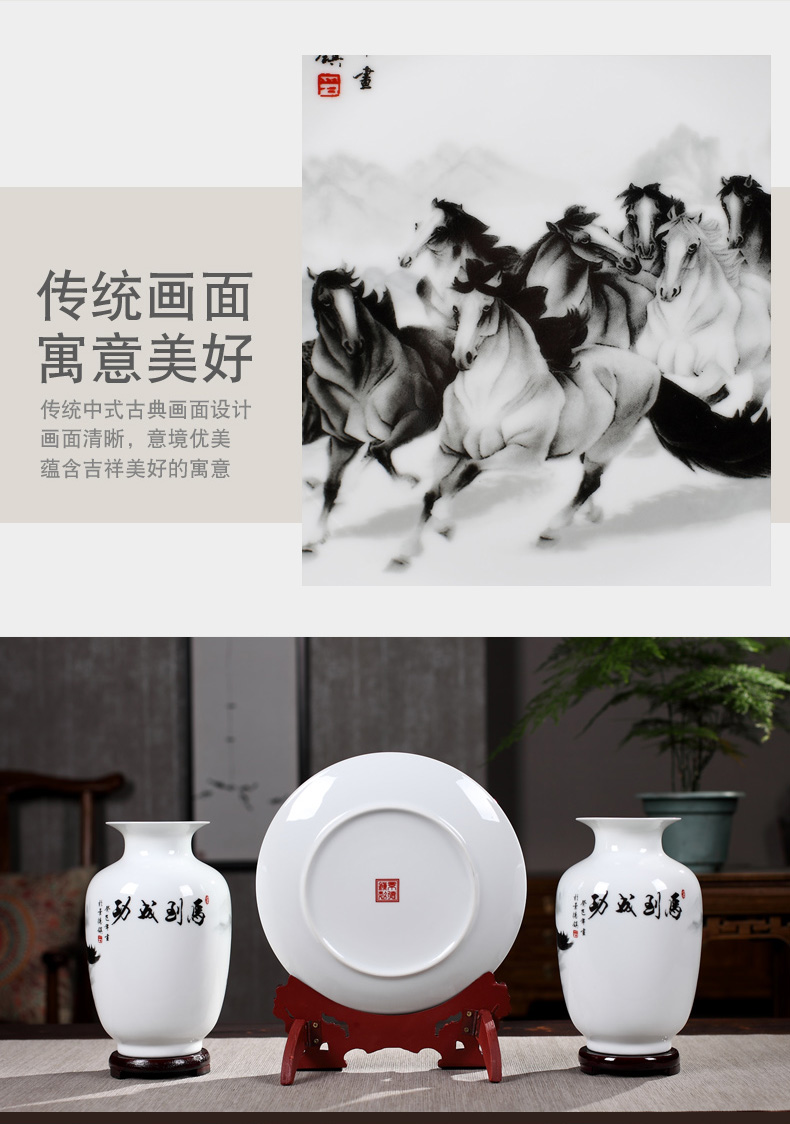 Rich ancient frame of jingdezhen ceramics vase home wine ark, adornment furnishing articles sitting room small handicraft decoration arranging flowers