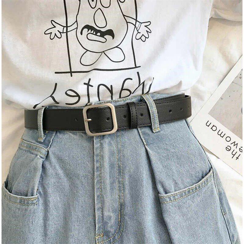 Retro thin narrow black women's belt men's Joker decorative wide jeans belt summer belt ins trend