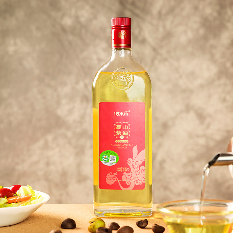 Deerle Alpine Safflower Low Temperature Mountain Tea Oil 1L Organic Oil Tea Seed Oil Cooking Oil
