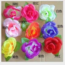 Simulation green leaf simulation rose flower head wedding arch flower arrangement handmade diy hairclip wreath wedding flower Flower