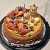 Blowing candle dark bear cake decoration ornaments