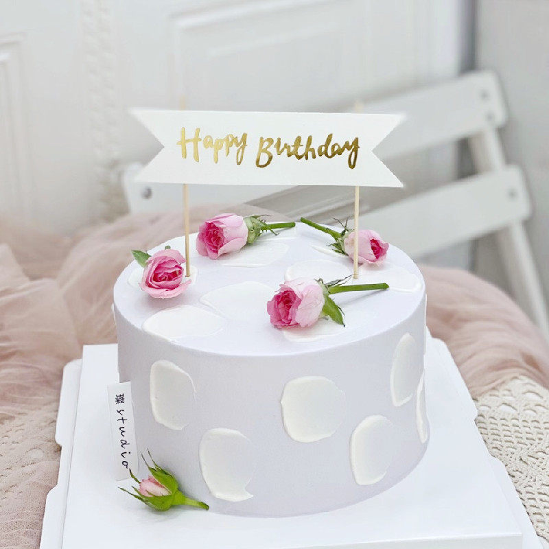 Happy Birthday BIRTHDAY CAKE DECORATION INSERT FLAG BAKING CAKE INSERT PLACARD BANNER ENGLISH HAPPY BIRTHDAY LETTER PLUGIN