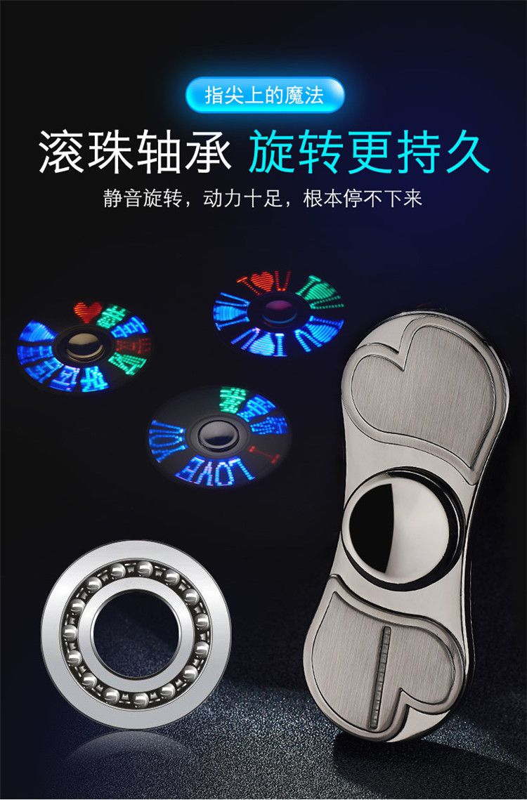 Mới ngón tay gyro đỏ bật lửa sạc cá tính bật lửa sáng tạo tùy chỉnh đèn LED nhấp nháy để gửi bạn trai bật lửa khò