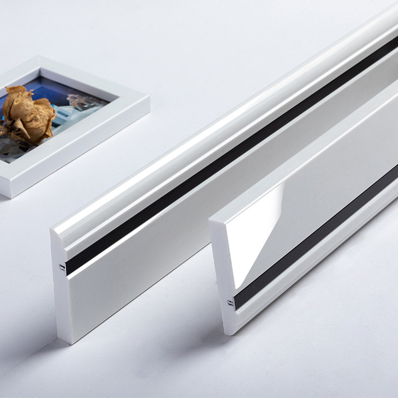 Door cover line French edge pure white marble inlaid metal balcony pass door cover edge skirting board decorative line