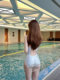 White Python One-Piece Swimsuit for Women, Racing Style, Triangle Cross, High-End Feel, 2026 New Model, Swimming Pool Exclusive, Adult Women's Hot Spring