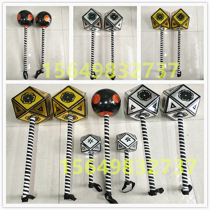Theatrical supplies props corner hammer octagonal hammer gold hammer meteor hammer round hammer gourd hammer eighteen weapons double hammer