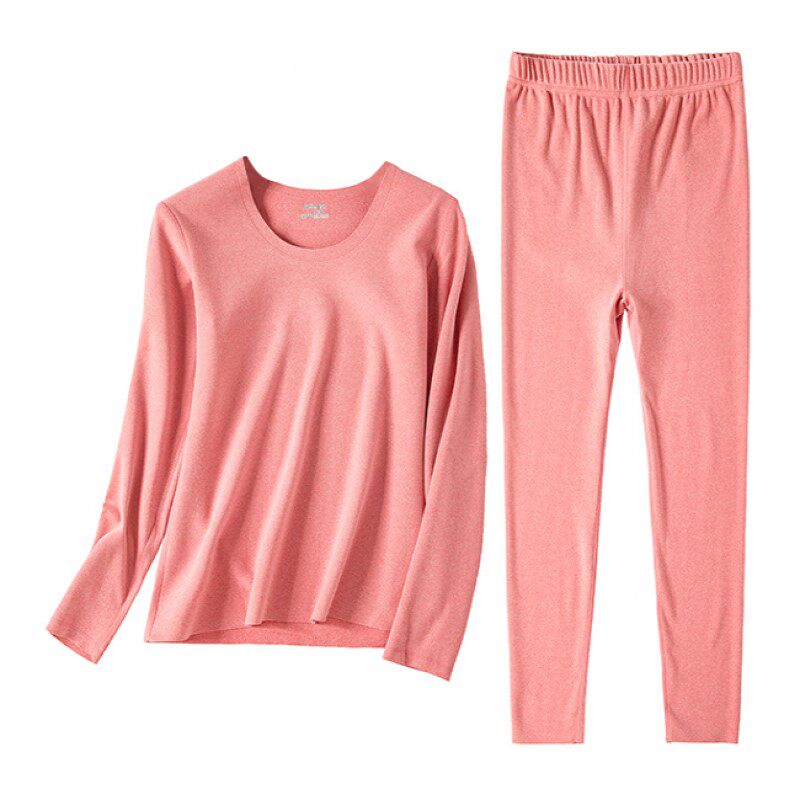 Autumn jacket sanitary pants suit men and women skin Devellough fever underwear two pieces of pure large red warm single layer trousers