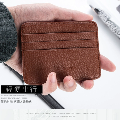 Маленький мужской ультратонкий бумажник, карточки, чехол для проездного и картхолдер для водительских прав, сумка через плечо