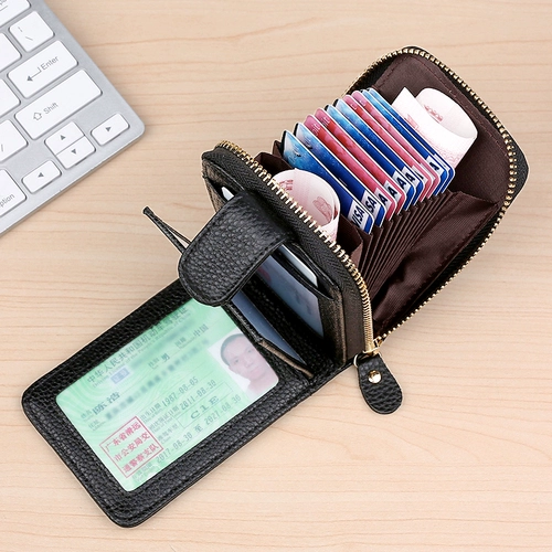 Мужской картхолдер, универсальный чехол для водительских прав, антимагнитный вместительный и большой бумажник, из натуральной кожи