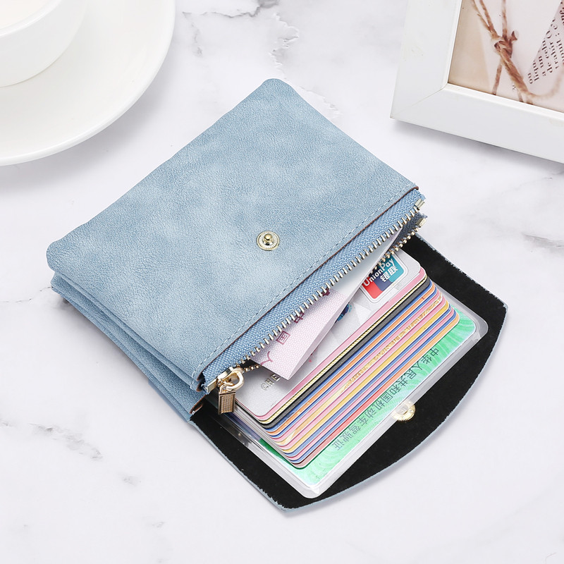 Mini Zero Wallet Card Bag Two-in-one Male Large Capacity Portable Small Wallet Short female multilayer minimalist coin bag soft