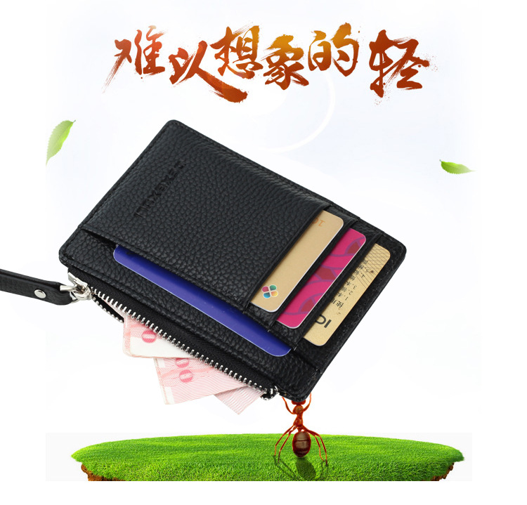 Túi thẻ mỏng nam ví mini zip xu nữ Cặp đôi Hàn Quốc đặt thẻ bằng lái xe bao đựng thẻ ID ví coach