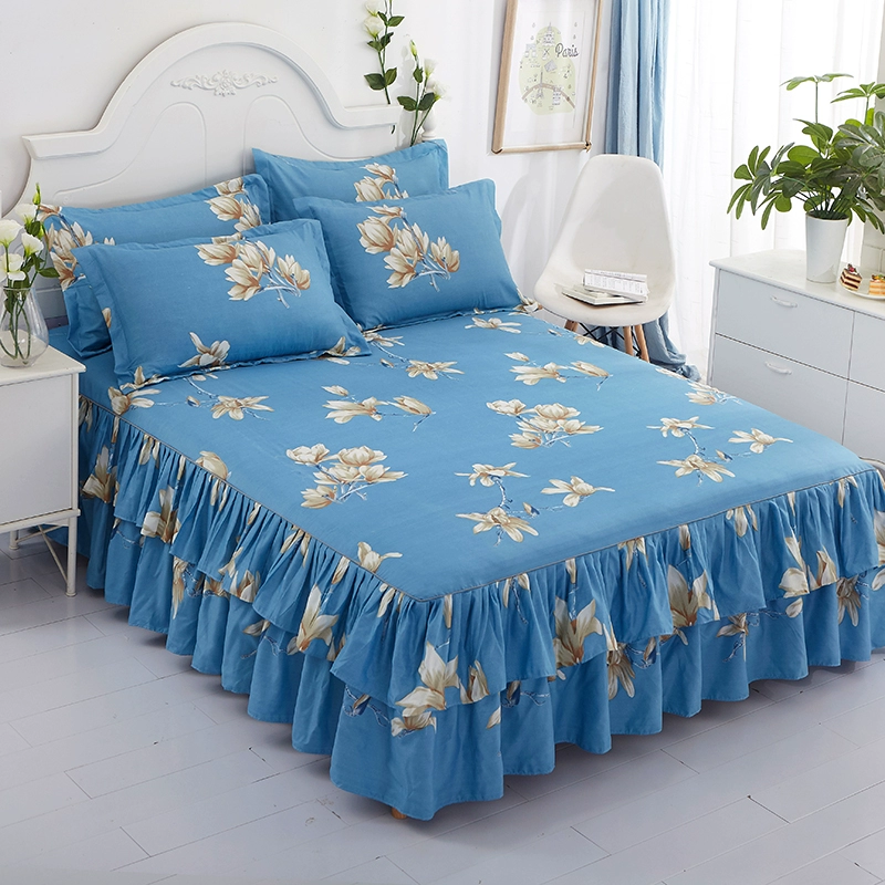 Mùa xuân và mùa hè váy đơn giường trải giường đơn mảnh váy ba bộ khăn trải giường ba bộ giường ngủ tấm ren Simmons - Váy Petti drap giường có viền