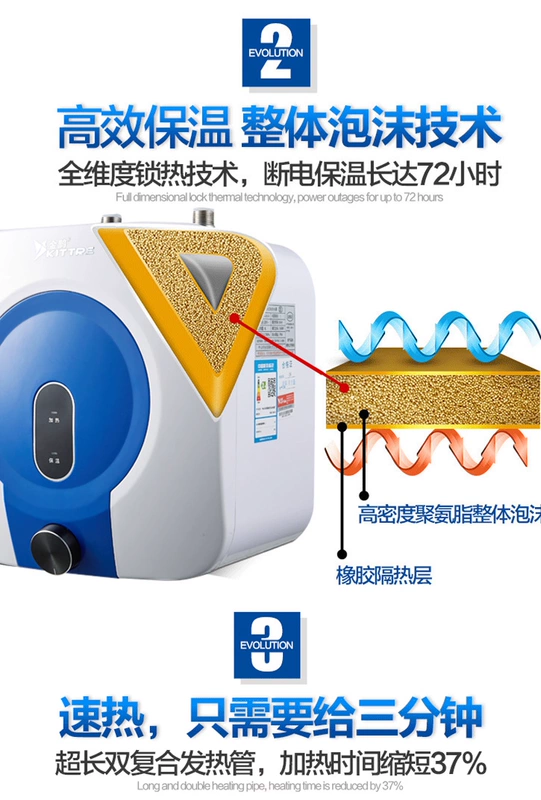 Bếp Po lưu trữ nước gia đình bếp nhỏ điện nước nóng tốc độ nóng ngay lập tức kho báu nước nóng - Máy đun nước bình nóng lạnh picenza 30l