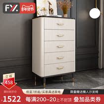 Rock plate five-bucket cabinet Cabinet light luxury drawer storage cabinet bedroom simple modern furniture