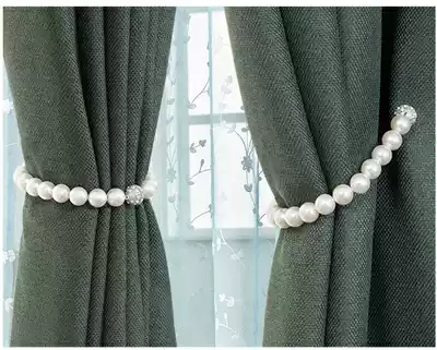 Popular curtain buckle Simple modern curtain strap ABS pearl magnet buckle curtain clip punch-free strong suction