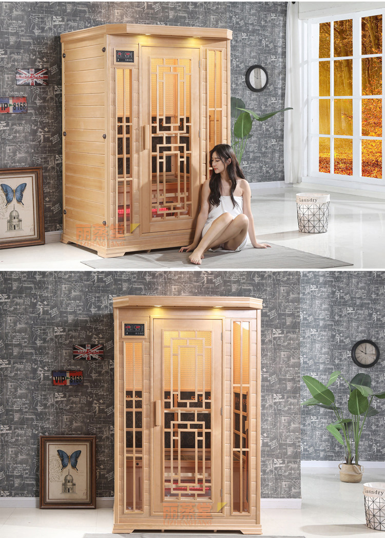 паровая сауна 远红外汗蒸房家用排毒发汗家庭桑拿房汗蒸箱电气石美容院排湿理疗 29534