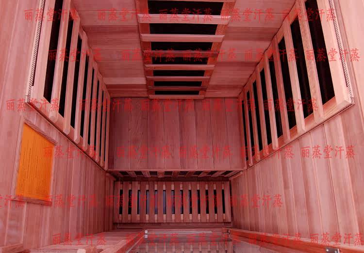 паровая сауна 尊享红雪松碳板房频谱屋/双人汗蒸房/家用桑拿房/汗蒸箱电气石