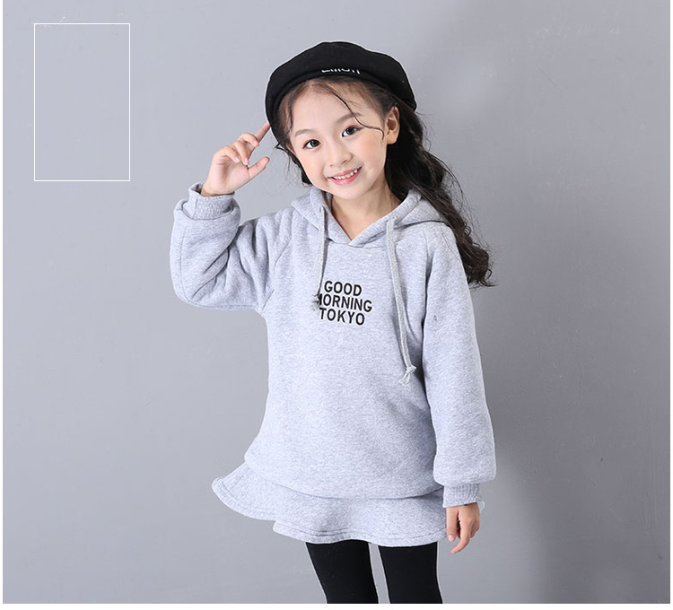 Áo len nữ bé gái đầm đầm cộng với nhung dày trẻ em công chúa nước ngoài mùa đông 2018 váy mới váy em bé