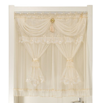  Buy one get two free double-layer lace door curtain Feng shui curtain Living room entrance curtain decorative curtain Half curtain anti-mosquito and fly partition curtain
