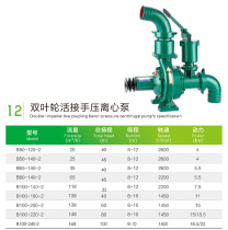 Xunong sprinkler irrigation hand pressure pump high lift flow double impeller centrifugal pump farmland irrigation diesel engine drag pump