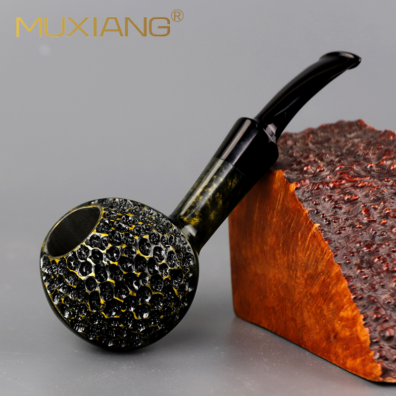 Banksian men's solid wood smoking free style Apple fights filter tobacco Tobacco Cigarettes Special tobacco Cigarette Bag Pan