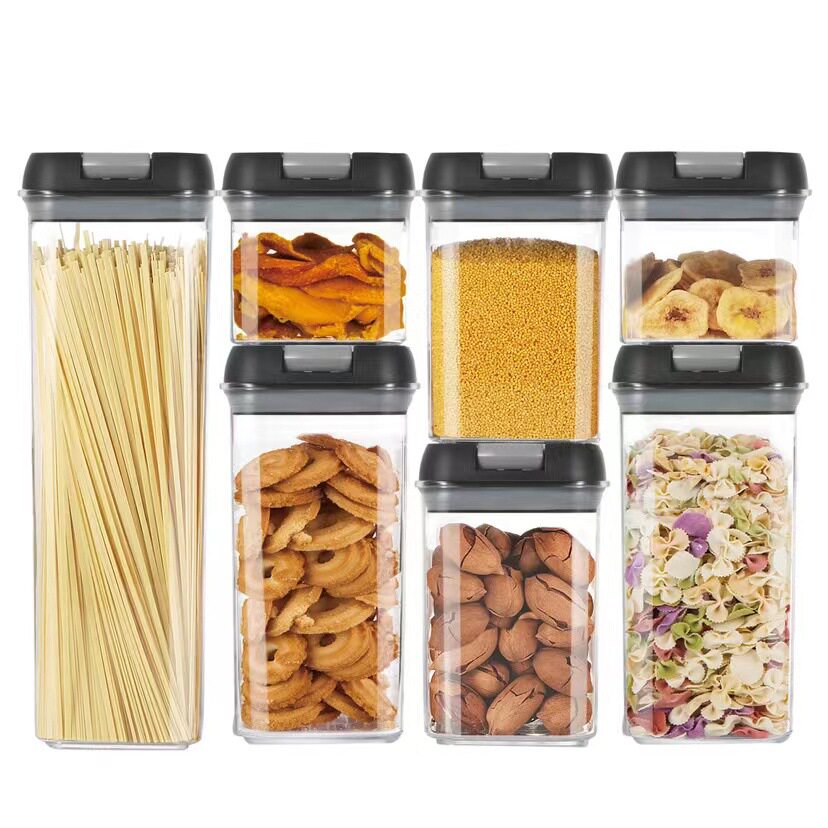 Food-grade sealed cans thickened storage snacks nuts kitchen household with lid transparent large capacity
