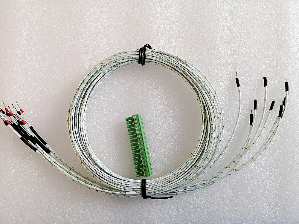 Glass fiber sheathed thermocouple temperature measurement line high temperature thermocouple is suitable for multi-channel thermometer temperature test
