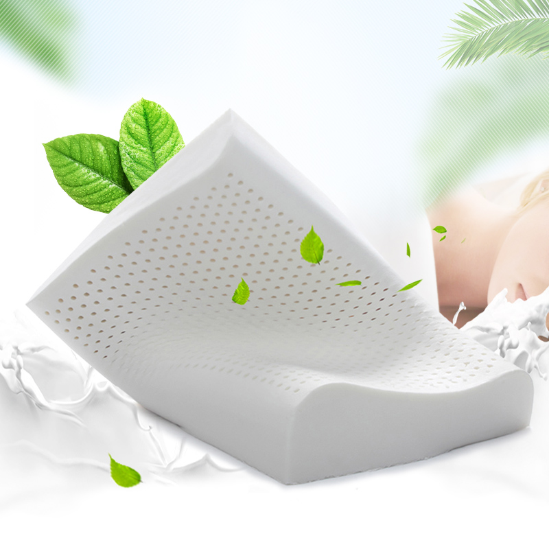 ELLE DECO Thai silver ion natural latex pillows anti-mites sleep adult pillows single fit-Taobao