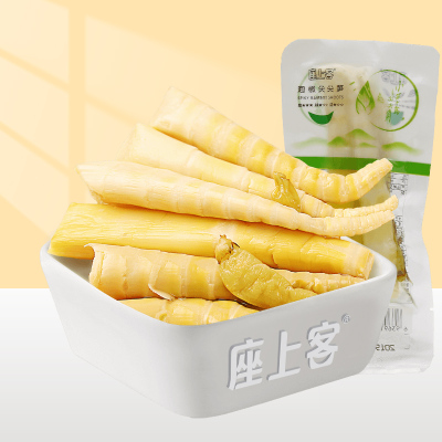 【座上客-泡椒尖尖笋6袋】笋丝竹笋干特产即食零食脆笋尖约270g