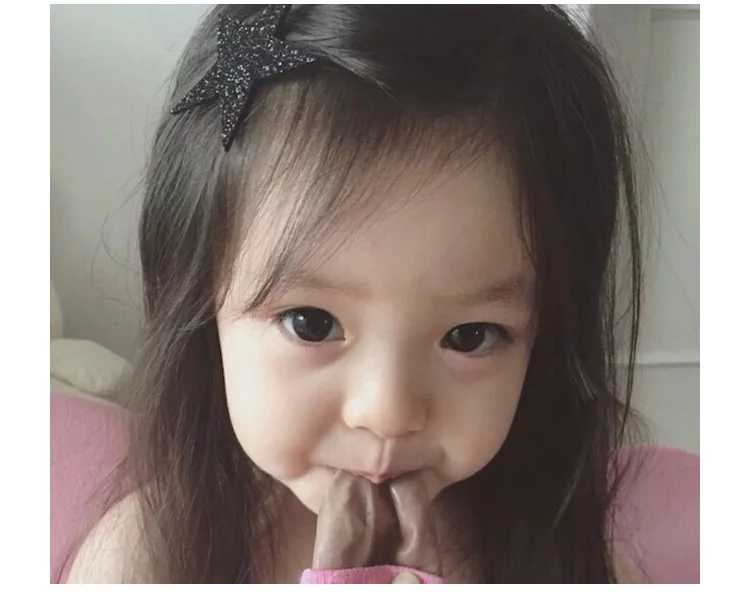 Hàn Quốc long lanh dễ thương công chúa thời trang kẹp tóc trẻ em ngôi sao năm cánh cô gái học sinh bên kẹp tóc shop bán dây buộc tóc đẹp