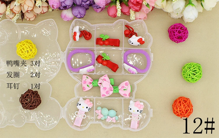 Đặc biệt hàng ngày Phụ kiện tóc cho trẻ em Đồ gốm mềm Đa dạng cuộn Cô gái Cô gái Mũ nón Tóc Sợi dây thần kỳ 6 Gói kẹp nơ
