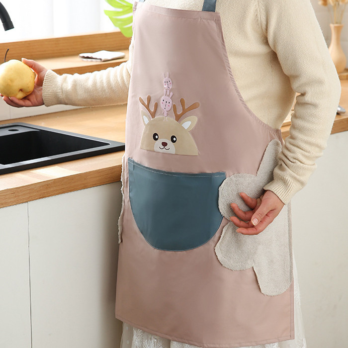 Household wiper apron kitchen waterproof and oil-proof fashion apron chef cooking work clothes unisex sleeveless skirt