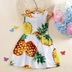 Cô gái ăn mặc mùa hè lụa bông cô gái sling sling công chúa váy lụa bé bãi biển váy bông nhân tạo. 