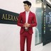 Suit phù hợp với nam giới bốn mùa ba mảnh bộ phù hợp cho thanh thiếu niên một bộ đầy đủ của tuổi trẻ phổ biến phiên bản Hàn Quốc của quần áo làm việc 