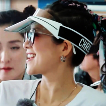 Wifes romantic trip Zhang Ziyi same hat Jiang Qinqin same hat red pomegranate sunscreen anti-ultraviolet