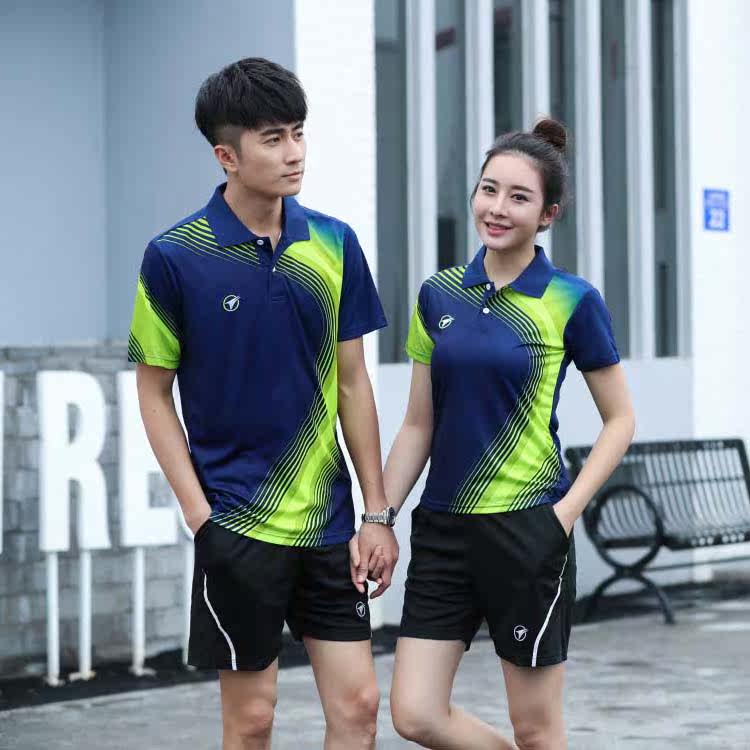 New table tennis clothing male summer couple short sleeve shorts short dry badminton sports clothes