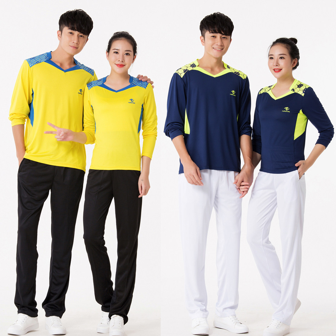 Men and women Volleyball suits Long sleeves lovers of air and volleyball uniforms The shuttlecock sport association Competition Team Conqueror