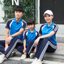 Spring table tennis suit suit mens and womens short-sleeved trousers childrens table tennis suit