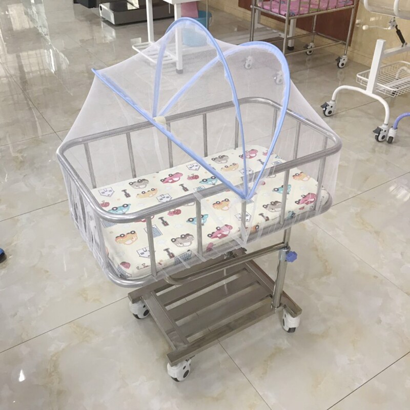 Hospital Stainless Steel Stroller Plug-in Crib Medical Children Beds Care Bed Moon Clubhouse Stroller Bed