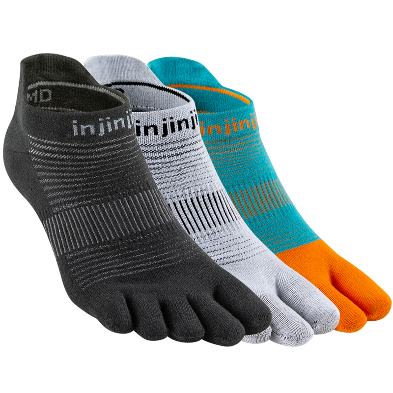 Injinji Five-Toe Socks, Three Pairs, Short Tube, Summer Thin Style, Running Socks, Marathon Sweat-Absorbing, Separated Toe Sports Socks