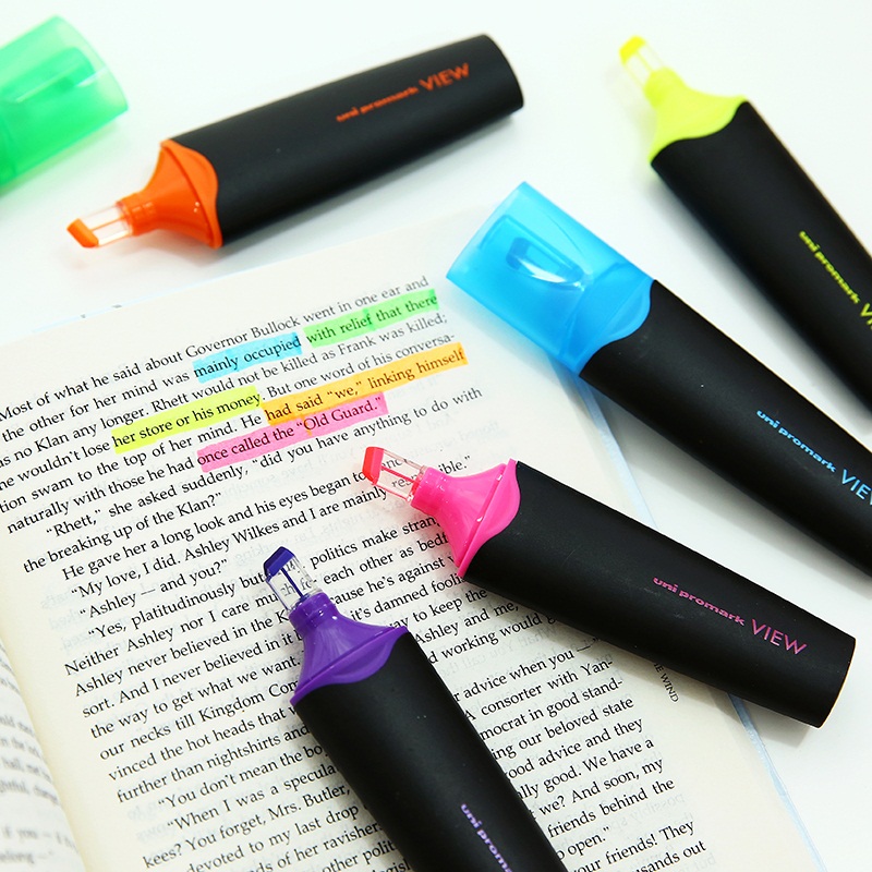 Japan Mitsubishi uni fluorescent pen can window fluorescent pen USP-200 through window primary school students with stroke key pen